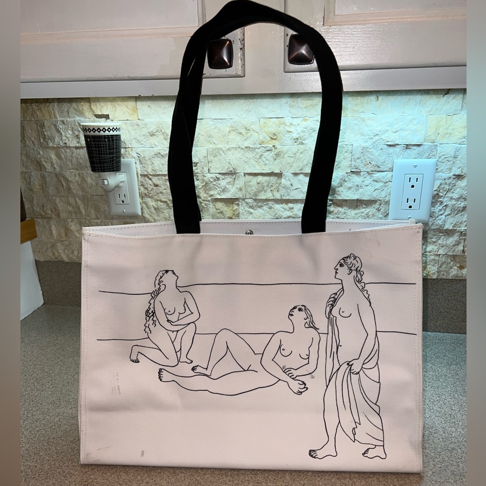 Coated Canvas Tote Metropolitan Museum of Art 2009 Pablo Picasso Artwork on bag